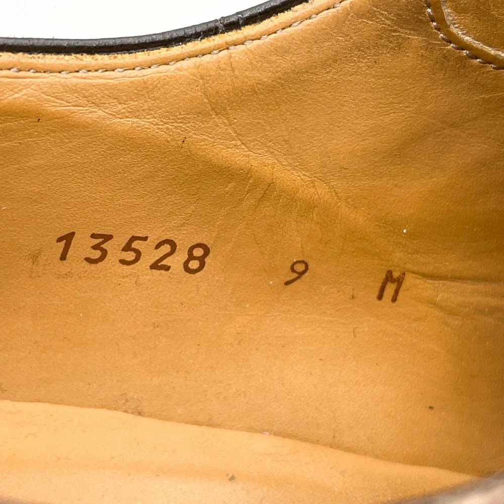 Magnanni Neiman Marcus Mens 9 M Cognac Leather Wingtip Oxford Shoes Brogue Derby_10